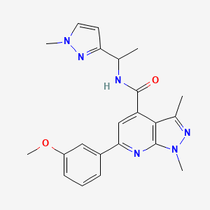 6-(3-methoxyphenyl)-1,3-dimethyl-N-[1-(1-methyl-1H-pyrazol-3-yl)ethyl]-1H-pyrazolo[3,4-b]pyridine-4-carboxamide