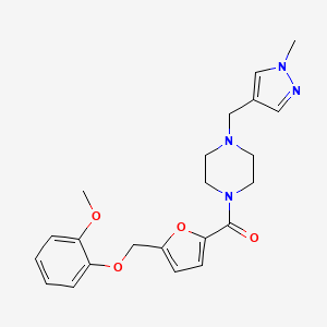 {5-[(2-methoxyphenoxy)methyl]furan-2-yl}{4-[(1-methyl-1H-pyrazol-4-yl)methyl]piperazin-1-yl}methanone