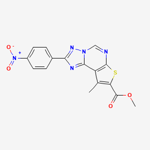 Methyl 9-methyl-2-(4-nitrophenyl)thieno[3,2-e][1,2,4]triazolo[1,5-c]pyrimidine-8-carboxylate