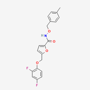 molecular formula C20H17F2NO4 B10940856 5-[(2,4-difluorophenoxy)methyl]-N-[(4-methylbenzyl)oxy]furan-2-carboxamide 