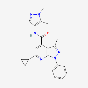 6-cyclopropyl-N-(1,5-dimethyl-1H-pyrazol-4-yl)-3-methyl-1-phenyl-1H-pyrazolo[3,4-b]pyridine-4-carboxamide