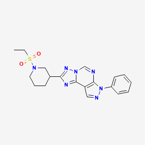 2-[1-(ethylsulfonyl)piperidin-3-yl]-7-phenyl-7H-pyrazolo[4,3-e][1,2,4]triazolo[1,5-c]pyrimidine