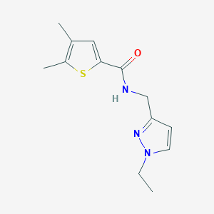 N-[(1-ethyl-1H-pyrazol-3-yl)methyl]-4,5-dimethylthiophene-2-carboxamide