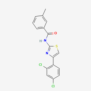 N-[4-(2,4-dichlorophenyl)-1,3-thiazol-2-yl]-3-methylbenzamide