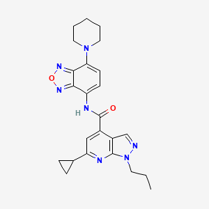 6-cyclopropyl-N-[7-(piperidin-1-yl)-2,1,3-benzoxadiazol-4-yl]-1-propyl-1H-pyrazolo[3,4-b]pyridine-4-carboxamide