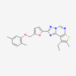 2,5-Dimethylphenyl {[5-(9-ethyl-8-methylthieno[3,2-E][1,2,4]triazolo[1,5-C]pyrimidin-2-YL)-2-furyl]methyl} ether