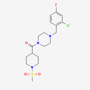 [4-(2-Chloro-4-fluorobenzyl)piperazin-1-yl][1-(methylsulfonyl)piperidin-4-yl]methanone