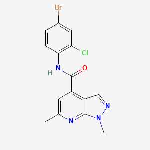 molecular formula C15H12BrClN4O B10941063 N-(4-bromo-2-chlorophenyl)-1,6-dimethyl-1H-pyrazolo[3,4-b]pyridine-4-carboxamide 