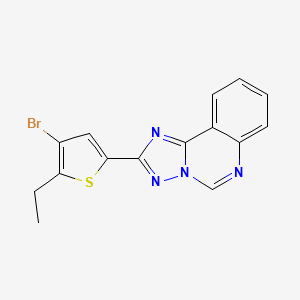 molecular formula C15H11BrN4S B10941075 2-(4-Bromo-5-ethylthiophen-2-yl)[1,2,4]triazolo[1,5-c]quinazoline 