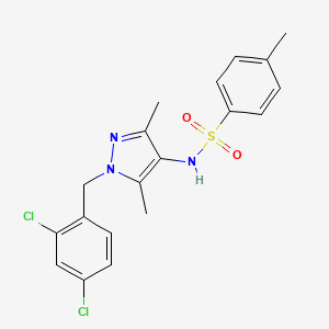 molecular formula C19H19Cl2N3O2S B10941083 N-[1-(2,4-dichlorobenzyl)-3,5-dimethyl-1H-pyrazol-4-yl]-4-methylbenzenesulfonamide 