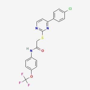 molecular formula C19H13ClF3N3O2S B10941085 2-{[4-(4-chlorophenyl)pyrimidin-2-yl]sulfanyl}-N-[4-(trifluoromethoxy)phenyl]acetamide 