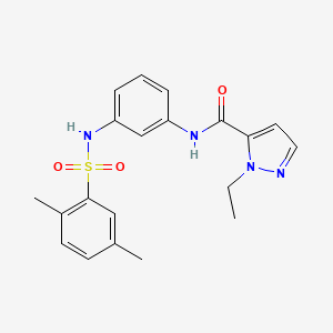 N-(3-{[(2,5-dimethylphenyl)sulfonyl]amino}phenyl)-1-ethyl-1H-pyrazole-5-carboxamide