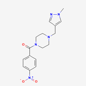 {4-[(1-methyl-1H-pyrazol-4-yl)methyl]piperazino}(4-nitrophenyl)methanone