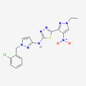 N-[1-(2-chlorobenzyl)-1H-pyrazol-3-yl]-5-(1-ethyl-4-nitro-1H-pyrazol-3-yl)-1,3,4-thiadiazol-2-amine