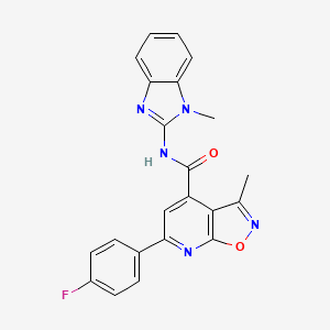 6-(4-fluorophenyl)-3-methyl-N-(1-methyl-1H-benzimidazol-2-yl)[1,2]oxazolo[5,4-b]pyridine-4-carboxamide