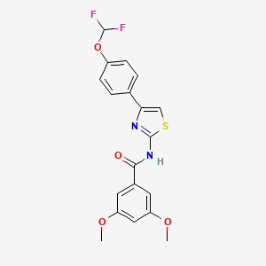 N-{4-[4-(difluoromethoxy)phenyl]-1,3-thiazol-2-yl}-3,5-dimethoxybenzamide