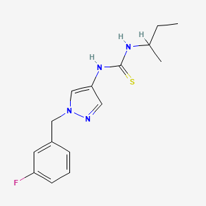 molecular formula C15H19FN4S B10941234 1-butan-2-yl-3-[1-(3-fluorobenzyl)-1H-pyrazol-4-yl]thiourea 