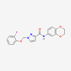 N-(2,3-dihydro-1,4-benzodioxin-6-yl)-1-[(2-fluorophenoxy)methyl]-1H-pyrazole-3-carboxamide