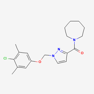 azepan-1-yl{1-[(4-chloro-3,5-dimethylphenoxy)methyl]-1H-pyrazol-3-yl}methanone