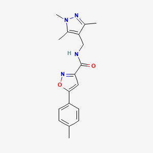 5-(4-methylphenyl)-N-[(1,3,5-trimethyl-1H-pyrazol-4-yl)methyl]-1,2-oxazole-3-carboxamide