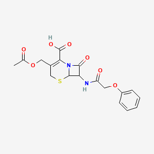 3-[(Acetyloxy)methyl]-8-oxo-7-[(phenoxyacetyl)amino]-5-thia-1-azabicyclo[4.2.0]oct-2-ene-2-carboxylic acid