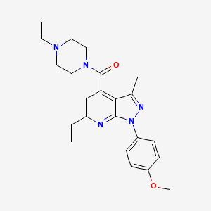 [6-ethyl-1-(4-methoxyphenyl)-3-methyl-1H-pyrazolo[3,4-b]pyridin-4-yl](4-ethylpiperazin-1-yl)methanone