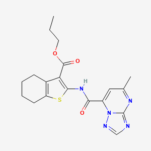 Propyl 2-{[(5-methyl[1,2,4]triazolo[1,5-a]pyrimidin-7-yl)carbonyl]amino}-4,5,6,7-tetrahydro-1-benzothiophene-3-carboxylate