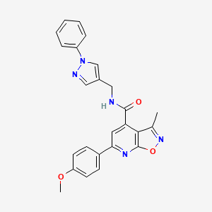 6-(4-methoxyphenyl)-3-methyl-N-[(1-phenyl-1H-pyrazol-4-yl)methyl][1,2]oxazolo[5,4-b]pyridine-4-carboxamide