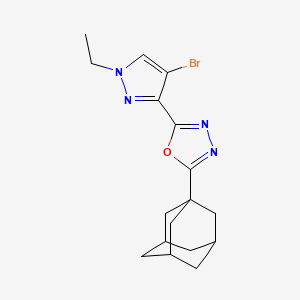 2-(1-Adamantyl)-5-(4-bromo-1-ethyl-1H-pyrazol-3-YL)-1,3,4-oxadiazole