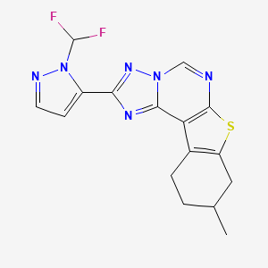 2-[1-(difluoromethyl)-1H-pyrazol-5-yl]-9-methyl-8,9,10,11-tetrahydro[1]benzothieno[3,2-e][1,2,4]triazolo[1,5-c]pyrimidine