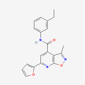 molecular formula C20H17N3O3 B10941463 N-(3-ethylphenyl)-6-(furan-2-yl)-3-methyl[1,2]oxazolo[5,4-b]pyridine-4-carboxamide 