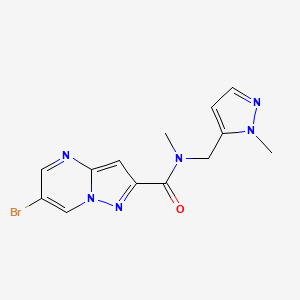 6-bromo-N-methyl-N-[(1-methyl-1H-pyrazol-5-yl)methyl]pyrazolo[1,5-a]pyrimidine-2-carboxamide