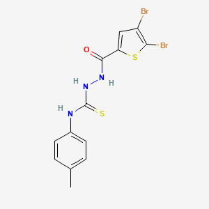 2-[(4,5-dibromothiophen-2-yl)carbonyl]-N-(4-methylphenyl)hydrazinecarbothioamide