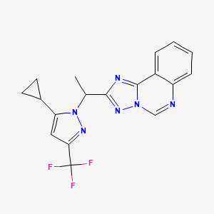 2-{1-[5-cyclopropyl-3-(trifluoromethyl)-1H-pyrazol-1-yl]ethyl}[1,2,4]triazolo[1,5-c]quinazoline