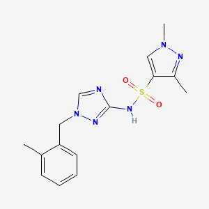 1,3-dimethyl-N-[1-(2-methylbenzyl)-1H-1,2,4-triazol-3-yl]-1H-pyrazole-4-sulfonamide