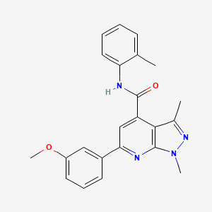 molecular formula C23H22N4O2 B10941569 6-(3-methoxyphenyl)-1,3-dimethyl-N-(2-methylphenyl)-1H-pyrazolo[3,4-b]pyridine-4-carboxamide 