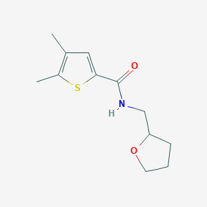 4,5-dimethyl-N-(tetrahydrofuran-2-ylmethyl)thiophene-2-carboxamide