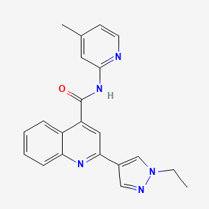 2-(1-ethyl-1H-pyrazol-4-yl)-N-(4-methylpyridin-2-yl)quinoline-4-carboxamide