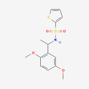 molecular formula C14H17NO4S2 B10941662 N-[1-(2,5-dimethoxyphenyl)ethyl]thiophene-2-sulfonamide 