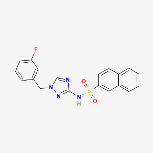 N-[1-(3-fluorobenzyl)-1H-1,2,4-triazol-3-yl]naphthalene-2-sulfonamide