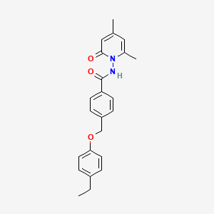 molecular formula C23H24N2O3 B10941689 N-(4,6-dimethyl-2-oxopyridin-1(2H)-yl)-4-[(4-ethylphenoxy)methyl]benzamide 