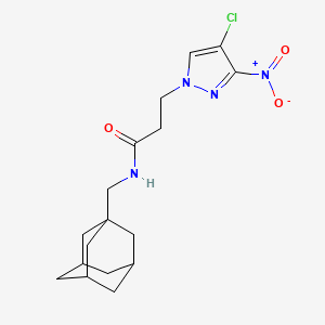 N~1~-(1-Adamantylmethyl)-3-(4-chloro-3-nitro-1H-pyrazol-1-YL)propanamide