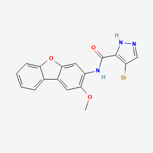 4-bromo-N-(2-methoxydibenzo[b,d]furan-3-yl)-1H-pyrazole-3-carboxamide