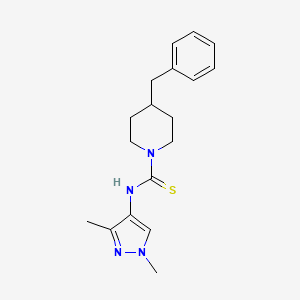 4-benzyl-N-(1,3-dimethyl-1H-pyrazol-4-yl)piperidine-1-carbothioamide