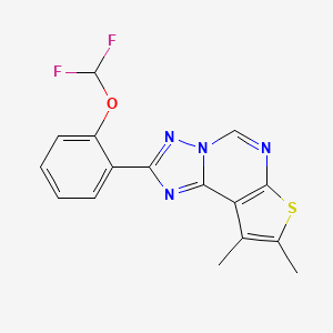 2-[2-(Difluoromethoxy)phenyl]-8,9-dimethylthieno[3,2-e][1,2,4]triazolo[1,5-c]pyrimidine