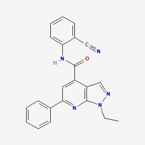 N-(2-cyanophenyl)-1-ethyl-6-phenyl-1H-pyrazolo[3,4-b]pyridine-4-carboxamide