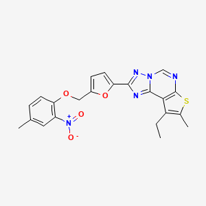 9-Ethyl-8-methyl-2-{5-[(4-methyl-2-nitrophenoxy)methyl]furan-2-yl}thieno[3,2-e][1,2,4]triazolo[1,5-c]pyrimidine