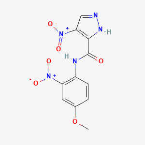 N-(4-methoxy-2-nitrophenyl)-4-nitro-1H-pyrazole-3-carboxamide