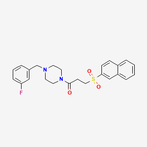 1-[4-(3-Fluorobenzyl)piperazin-1-yl]-3-(naphthalen-2-ylsulfonyl)propan-1-one