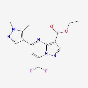 ethyl 7-(difluoromethyl)-5-(1,5-dimethyl-1H-pyrazol-4-yl)pyrazolo[1,5-a]pyrimidine-3-carboxylate